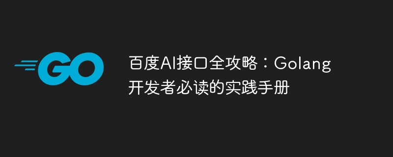 百度AI接口全攻略：Golang开发者必读的实践手册