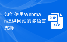 如何使用Webman提供网站的多语言支持
