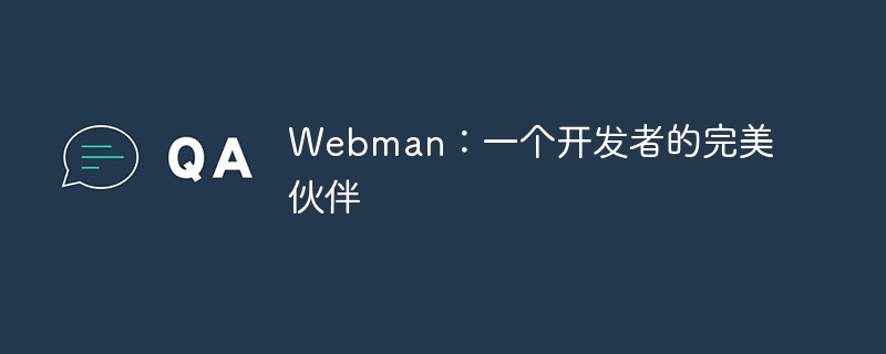 ウェブマン: 開発者の完璧な相棒