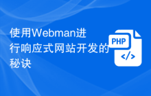 使用Webman进行响应式网站开发的秘诀