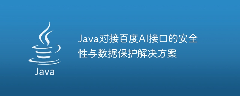 Baidu AI 인터페이스를 위한 Java 보안 및 데이터 보호 솔루션