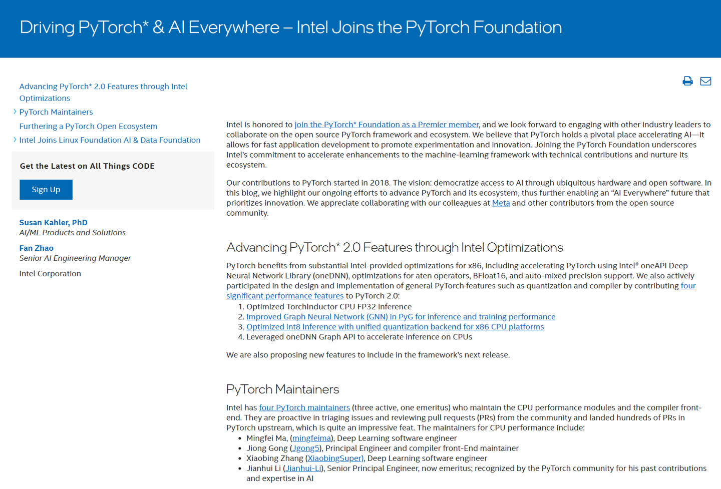 英特尔加入 PyTorch 基金会，为 AI 发展提供支持