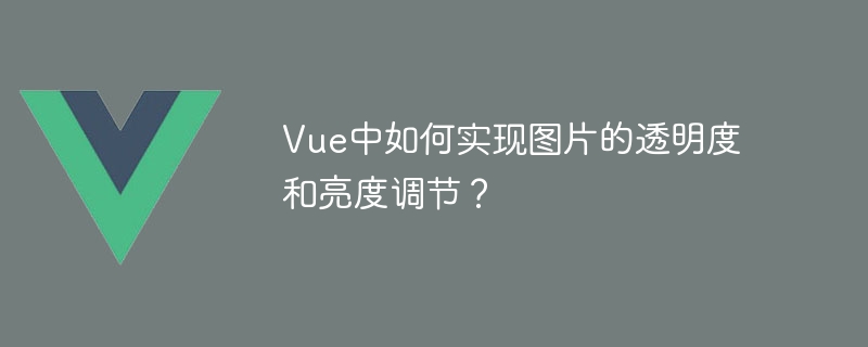 Vue에서 이미지의 투명도와 밝기를 조정하는 방법은 무엇입니까?