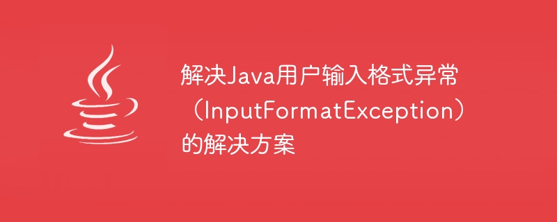 Solution to Java user input format exception (InputFormatException)