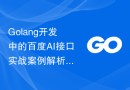 Golang开发中的百度AI接口实战案例解析