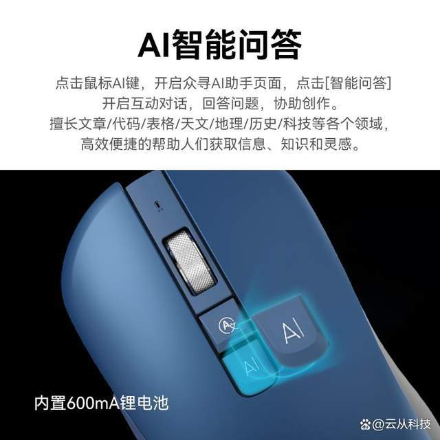 云从科技发布全新一键生成PPT的AI鼠标众寻V1 PRO