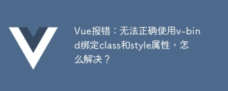 Vue報錯:無法正確使用v-bind綁定class和style屬性,怎麼解決?