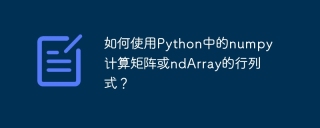 How to calculate the determinant of a matrix or ndArray using numpy in Python?