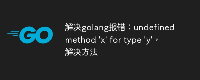 解决golang报错：undefined method 'x' for type 'y'，解决方法