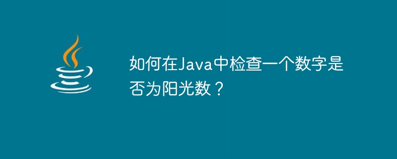 如何在Java中检查一个数字是否为阳光数？