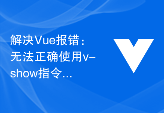 Vue エラーの解決: v-show 命令を正しく使用して表示と非表示を切り替えることができません