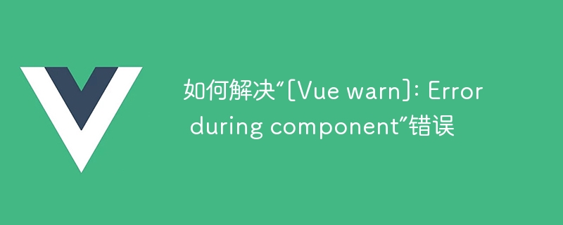 如何解决“[Vue warn]: Error during component”错误