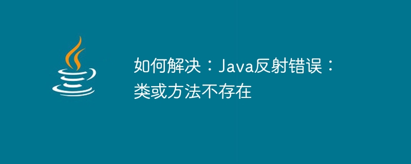 How to Fix: Java Reflection Error: Class or method does not exist