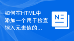 如何在HTML中新增一個用於檢查輸入元素值的正規表示式?