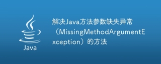 解决java方法参数缺失异常（missingmethodargumentexception）的方法