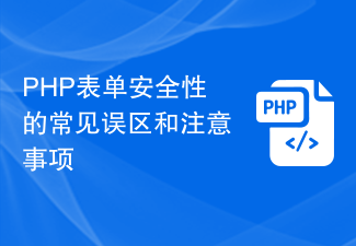 PHP 양식 보안에 대한 일반적인 오해와 고려 사항