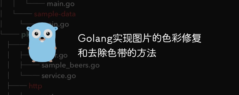 Golang melaksanakan pemulihan warna imej dan kaedah penyingkiran jalur warna