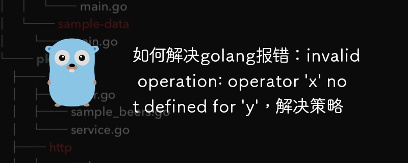 如何解决golang报错：invalid operation: operator 'x' not defined for 'y'，解决策略