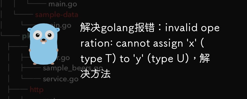 解决golang报错：invalid operation: cannot assign 'x' (type T) to 'y' (type U)，解决方法