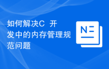 如何解决C++开发中的内存管理规范问题