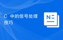 C++中的信号处理技巧