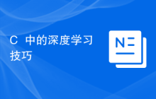 C++中的深度学习技巧