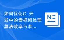 如何优化C++开发中的音视频处理算法效率与准确性