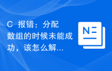C++报错：分配数组的时候未能成功，该怎么解决？