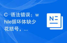 C++语法错误：while循环体缺少花括号，要怎么处理？