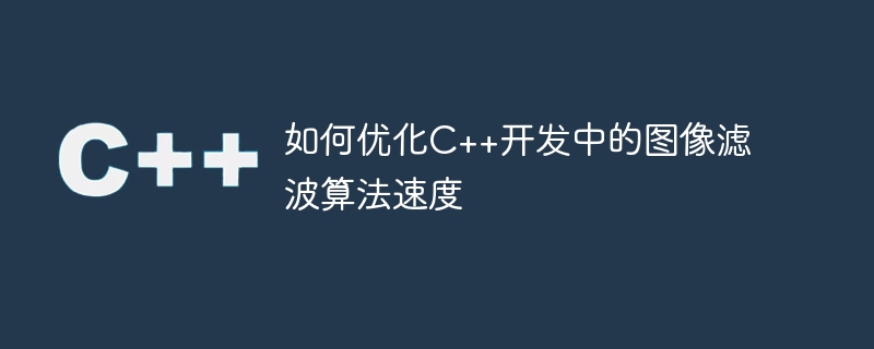 如何优化C++开发中的图像滤波算法速度