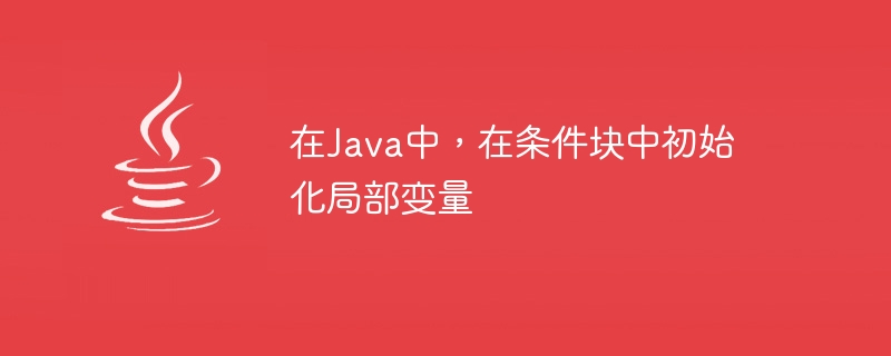 Javaでは、条件ブロックでローカル変数を初期化します。