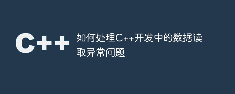 C++ 開発におけるデータ読み取り例外に対処する方法