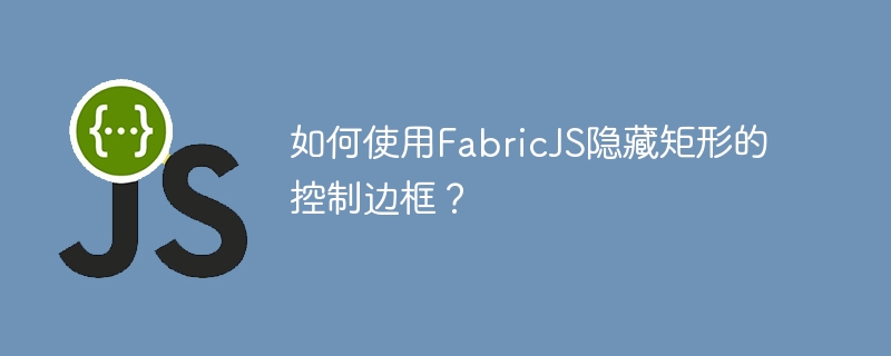 FabricJS를 사용하여 직사각형의 제어 테두리를 숨기는 방법은 무엇입니까?