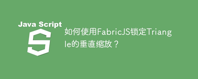 如何使用FabricJS鎖定Triangle的垂直縮放？