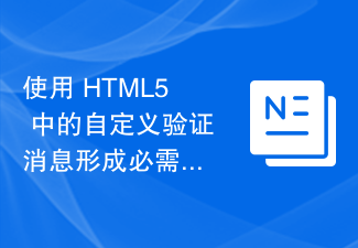 使用 HTML5 中的自訂驗證訊息形成必需屬性