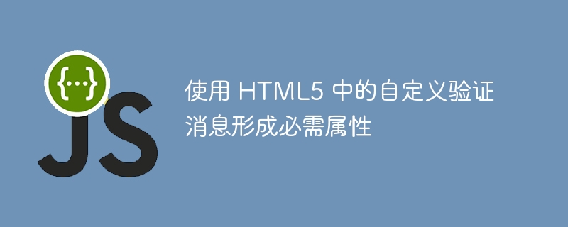 使用 HTML5 中的自定义验证消息形成必需属性