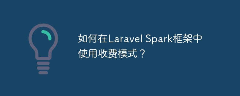 如何在Laravel Spark框架中使用收费模式？