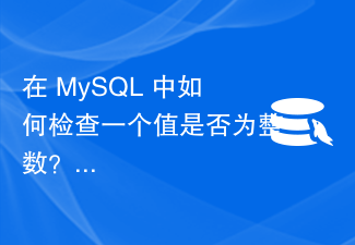 在 MySQL 中如何檢查一個值是否為整數？