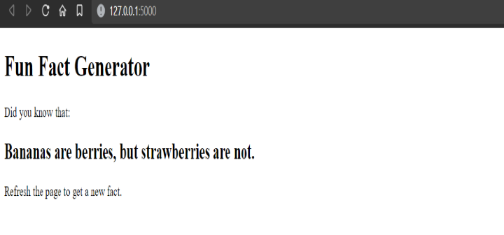 Fun fact generator web app in Python