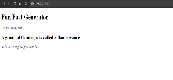 Fun fact generator web app in Python