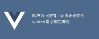 Solve Vue error: Unable to correctly use v-bind directive to bind properties