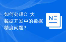 如何处理C++大数据开发中的数据精度问题?