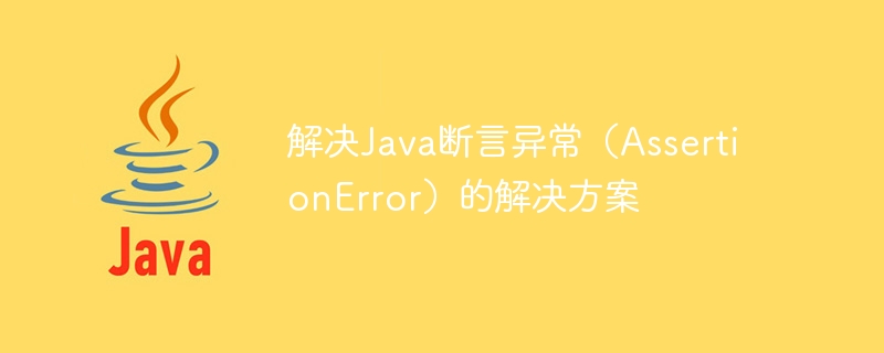 Solution to solve Java assertion exception (AssertionError)