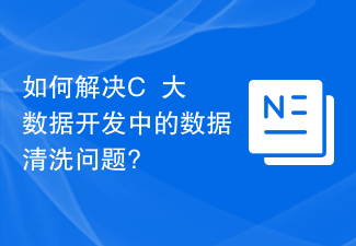 C++ 빅데이터 개발에서 데이터 정리 문제를 해결하는 방법은 무엇입니까?