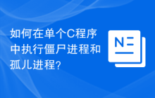 如何在单个C程序中执行僵尸进程和孤儿进程？