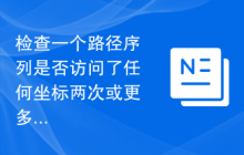 检查一个路径序列是否访问了任何坐标两次或更多次