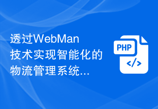 Realize intelligent logistics management system through WebMan technology