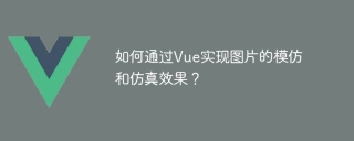 Vue를 통해 이미지 모방 및 시뮬레이션 효과를 얻는 방법은 무엇입니까?
