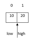 Wie finde ich das kleinste Element in einem Array mithilfe des binären Suchalgorithmus in C-Sprache?