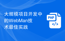 大规模项目开发中的WebMan技术最佳实践